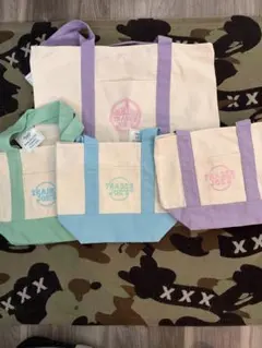 TRADER JOE'S 3色トートバッグ　4個セット