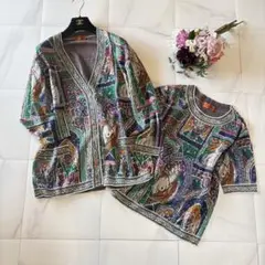 美品 MISSONI 花柄カーディガン マルチカラー サイズL*BD844 2025年最新】ミッソーニ カーディガンの人気アイテム - メルカリ