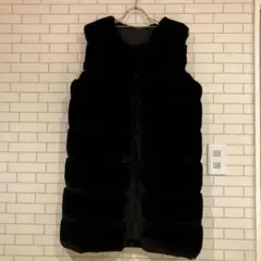 ❤️美品❤️ふわふわフェイクファー 少し長めジレ・少し長めベスト