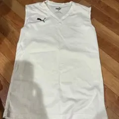 Puma ホワイト Vネック ノースリーブ