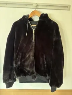 ダークブラウン フード付き ジャケット