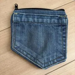 デニムポケットリメイクポーチ