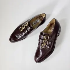 美品Gianni Versace モンクストラップ ドレスシューズ クロコ型押しのサムネイル