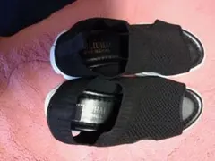 LIUHAI 厚底ニットサンダル ブラックのサムネイル