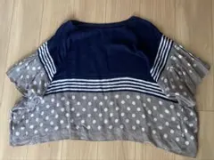 45rpmトップス　ドット柄 ガーゼ　カットソーのサムネイル
