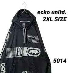 エコーアンリミテッド 2XL パーカー マルチプリント 黒 Y2K B系