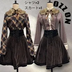 OZZ ON 3着セット ＋ティペット付き スカート シャツのサムネイル