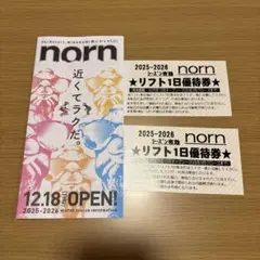 norn リフト1日優待券 2025-2026 2026年最新】ノルン水上スキー場リフト券の人気アイテム - メルカリ