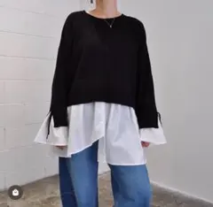 期間セール❣️ 【SEVEN DAYS】異素材ニットプルオーバー　No.54
