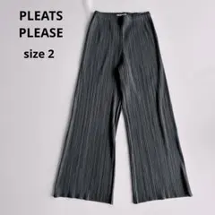 美品✨PLEATS PLEASEプリーツプリーズ プリーツパンツ グレー - メルカリ