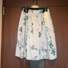 花柄フレアスカート ひざ丈 40のサムネイル