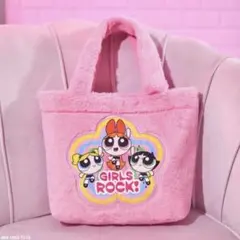 新品　パワーパフガールズ　バッグ　トートバッグ　バンドバッグ　ピンク　もこもこ
