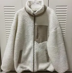 ホワイト フリースジャケット