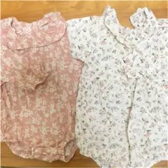 春にぴったりテータテートtete a tete ベビーロンパースお得な２枚セット