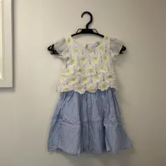 【sospita】花柄刺繍ノースリーブワンピース　120