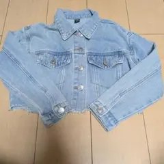ライトブルー クロップドデニムジャケット