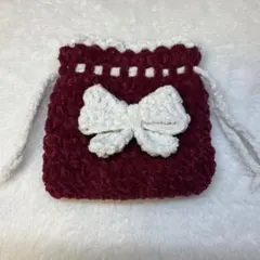 リボン　巾着　ハンドメイド　編み物　プリンセスモール