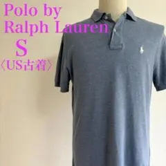 ラルフローレン 鹿の子 ポロシャツ ブルー 定番人気　US古着