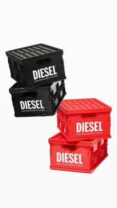 DIESEL ディーゼル　折畳み　コンテナボックス　2色4個セット