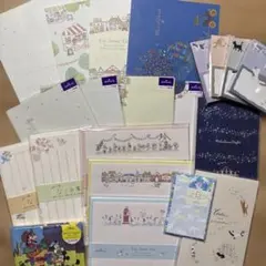 レターセット・便箋・封筒 21点まとめ売り♪ ねこ・動物・星空デザイン