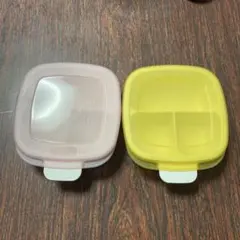 離乳食 保存容器 仕切り付き 2個セット