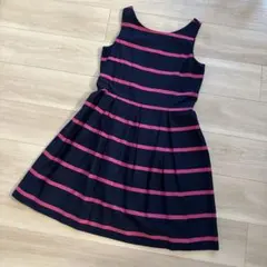 ポロラルフローレン ストライプ ノースリーブワンピース 膝丈ワンピース