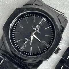 ジャンク Collection ブラック クォーツ腕時計