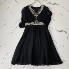 VIVIENNE TAM✨シルクワンピース　シアー　チャイナ刺繍デザイン フレアのサムネイル