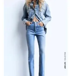 ZARA ザラ 新品 ハイライズデニムパンツ　36