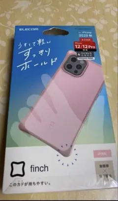 ELECOM iPhone 12/12 Pro ケース finch ピンクのサムネイル