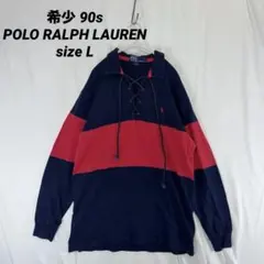 希少 90s POLO RALPH LAUREN レースアップ ラガーシャツ