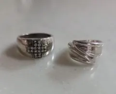 Silver 指輪3点セット 遺品整理 - メルカリ