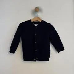 プチバトー　ネイビーキルティングカーディガン