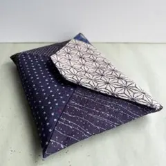 御朱印帳ケース　大2冊用　数寄屋袋　ハンドメイド　和柄　(和パ2)