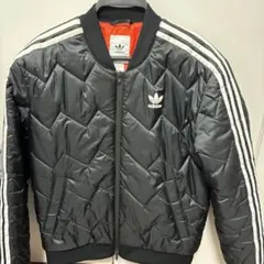 adidas キルティングジャケット ブラック