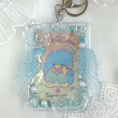 トレカキーホルダー トレカデコ トレカケース 硬質ケース 水色 青 クリア