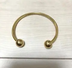 ゴールド シンプル オープンブレスレット