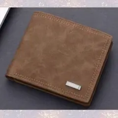 Brown bi-fold wallet, brand new, unused, men's wallet, men's wallet, men's folding wallet