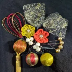 【最終価格】新品✨　つまみ細工　髪飾り　成人式　袴