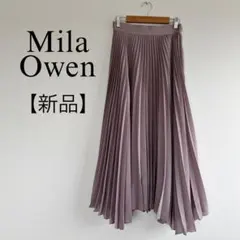 【訳あり】Mila Owen ミラオーウェン　プリーツスカート　裾アシンメトリー