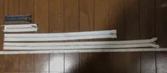 【ファスナー】　ホワイト デニム　４本セット