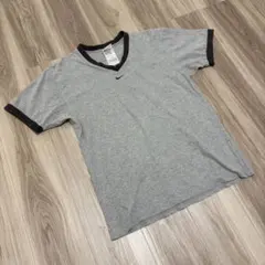 【希少】90s NIKE センタースウッシュ Vネック リンガーTシャツ 白タグのサムネイル