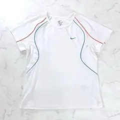NIKE Tシャツ　XL 白　ロゴ刺繍　スポーツウェア　ランニング　トレーニング