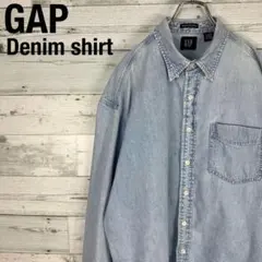 GAP オールドギャップ 90s インディゴ ロングスリーブ 長袖 デニムシャツ