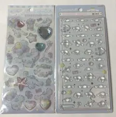 サンリオ　シナモン　ボンボンドロップシール　ミニ　キラキララインストーンシール