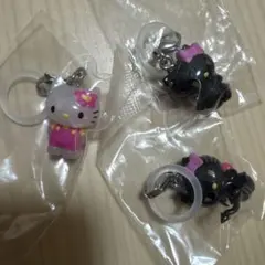 ハローキティ めじるしアクセサリー お花 小悪魔 3点セット