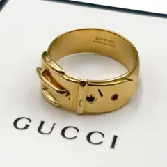 GUCCI グッチ スカーフリング 30号以上 ベルトデザイン ゴールドのサムネイル