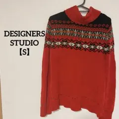 美品✨DESIGNERS STUDIO 赤いニットセーター S 古着