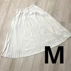 アンポケット　プリーツスカート　ポケット付　ベージュ　M〜L ウエストゴムのサムネイル