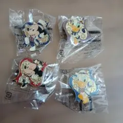 ミッキー・ミニー・ドナルド・デイジー ピンバッジ 4個セット